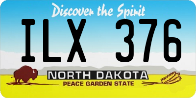 ND license plate ILX376