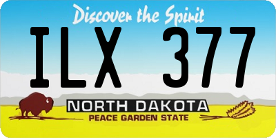 ND license plate ILX377
