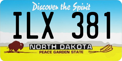 ND license plate ILX381