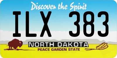 ND license plate ILX383