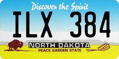 ND license plate ILX384