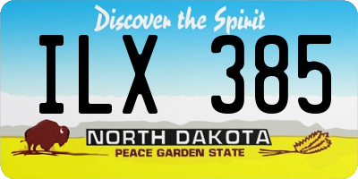 ND license plate ILX385