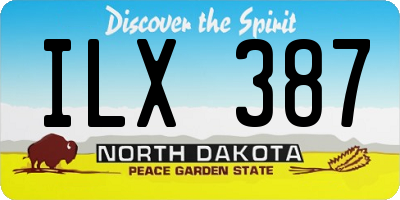 ND license plate ILX387