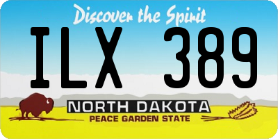 ND license plate ILX389