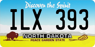 ND license plate ILX393