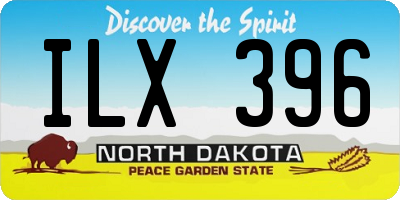 ND license plate ILX396