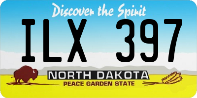 ND license plate ILX397