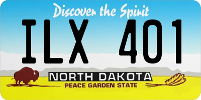 ND license plate ILX401