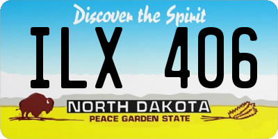 ND license plate ILX406
