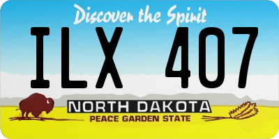ND license plate ILX407