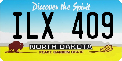 ND license plate ILX409
