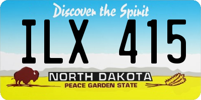 ND license plate ILX415