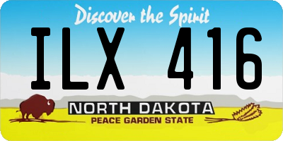ND license plate ILX416