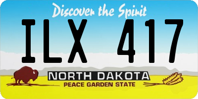 ND license plate ILX417