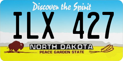 ND license plate ILX427