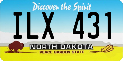ND license plate ILX431