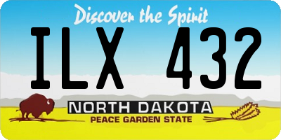 ND license plate ILX432