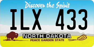 ND license plate ILX433