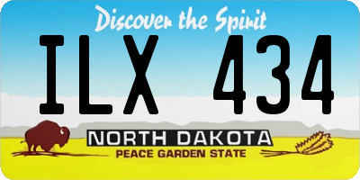 ND license plate ILX434