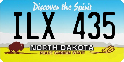 ND license plate ILX435