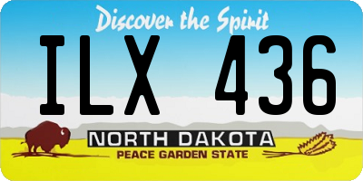 ND license plate ILX436