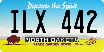 ND license plate ILX442