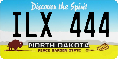 ND license plate ILX444