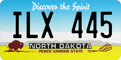 ND license plate ILX445