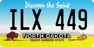 ND license plate ILX449