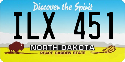 ND license plate ILX451