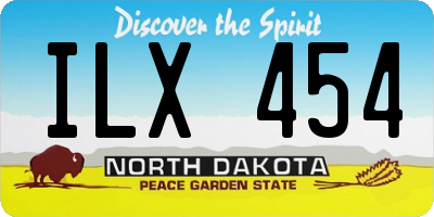 ND license plate ILX454