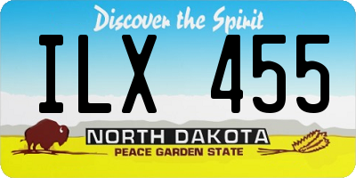 ND license plate ILX455