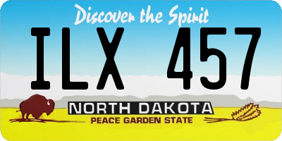 ND license plate ILX457