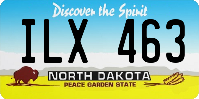 ND license plate ILX463
