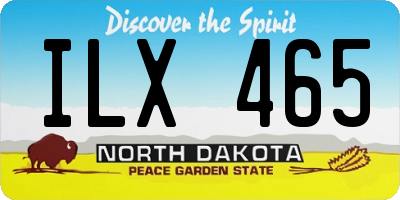 ND license plate ILX465