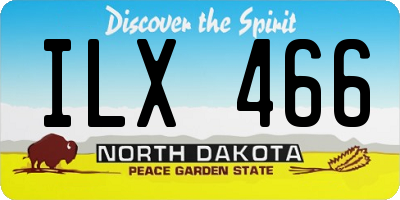 ND license plate ILX466