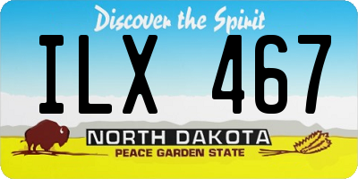 ND license plate ILX467