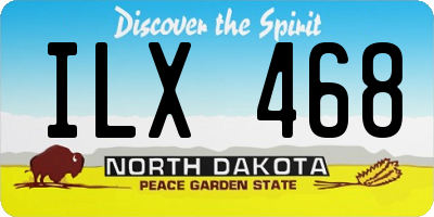 ND license plate ILX468