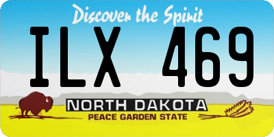 ND license plate ILX469