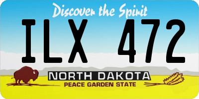 ND license plate ILX472