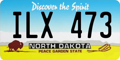 ND license plate ILX473