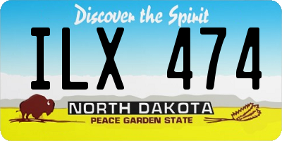 ND license plate ILX474