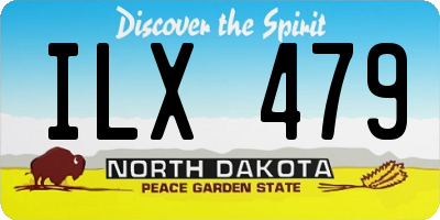 ND license plate ILX479