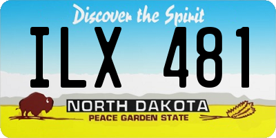 ND license plate ILX481