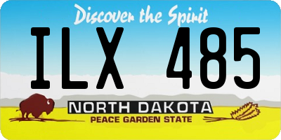 ND license plate ILX485