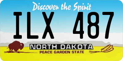 ND license plate ILX487