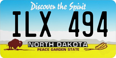 ND license plate ILX494