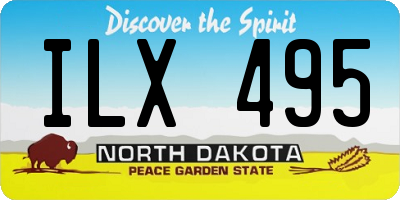ND license plate ILX495