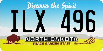 ND license plate ILX496