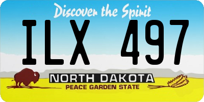 ND license plate ILX497